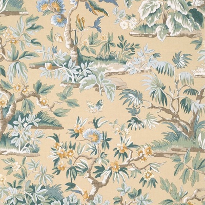 Anna French Elwood Wallpaper in Soft Gold